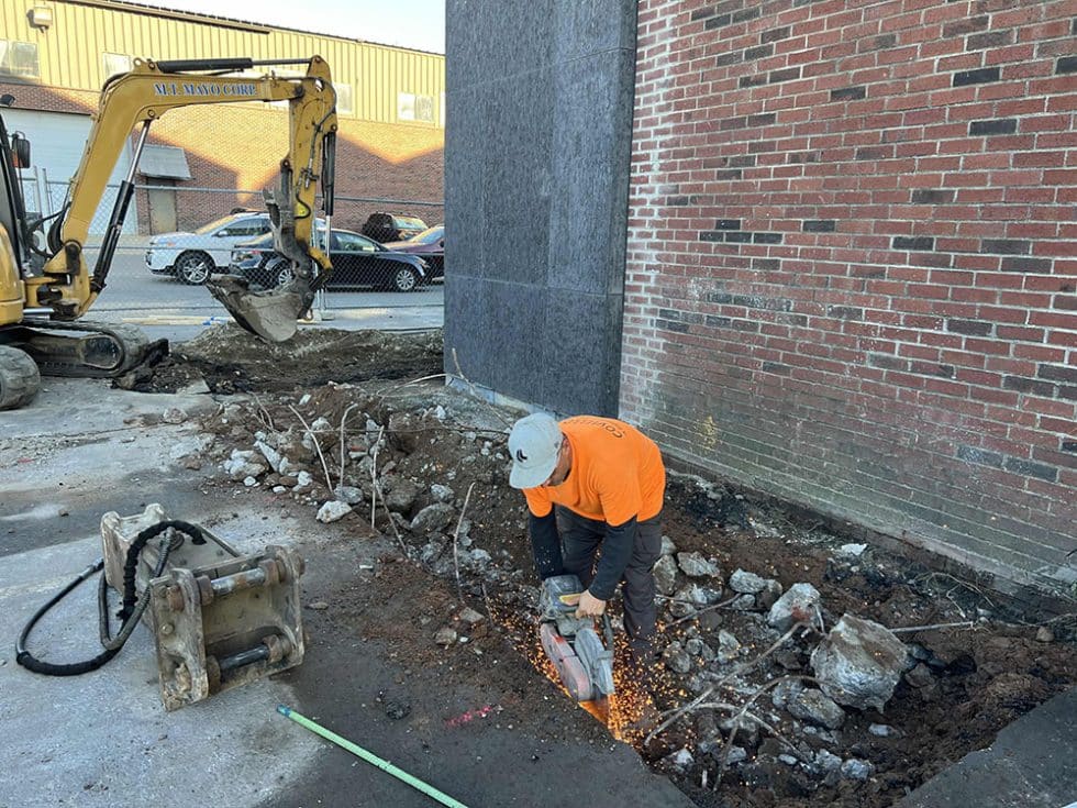 003 Saw Cutting to Set Up Curbing